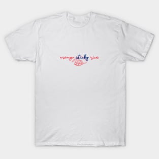 mango sticky rice - Thai red and blue - Flag color - with sketch T-Shirt